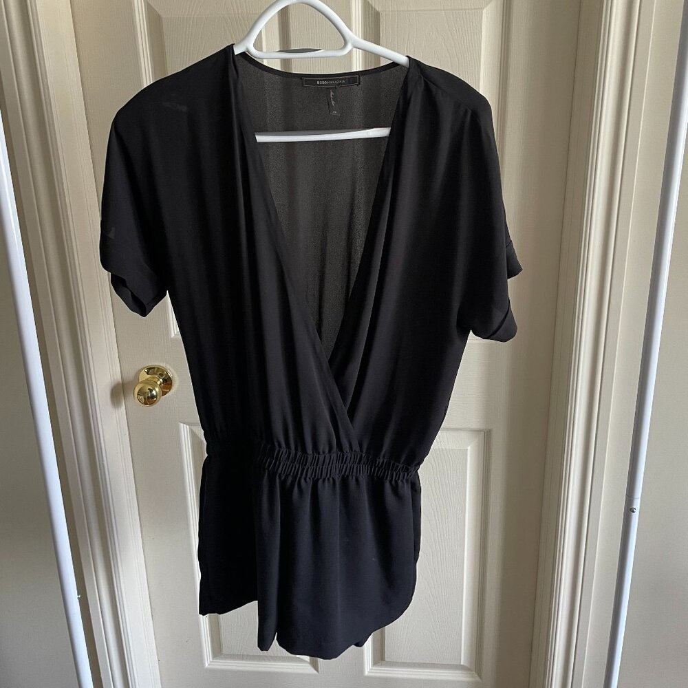 BCBG Maxazria Black Romper Jumper XS Summer